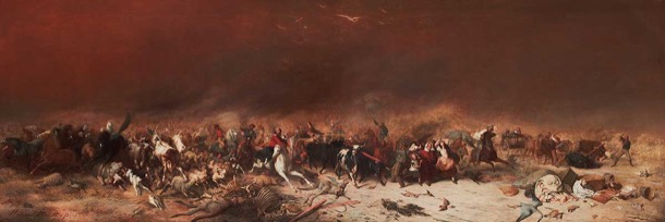 1851 Bush fire .paining 
