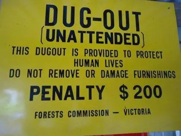 dugout sign